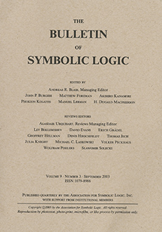 Bulletin of Symbolic Logic Logo