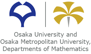 Osaka University and Osaka Metropolitan University, Departments of Mathematics Logo