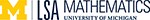 University of Michigan, Department of Mathematics Logo